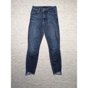 Mother Denim The Stunner Zip Ankle Step Fray One Fell Sweep‎ Skinny Jeans 25
